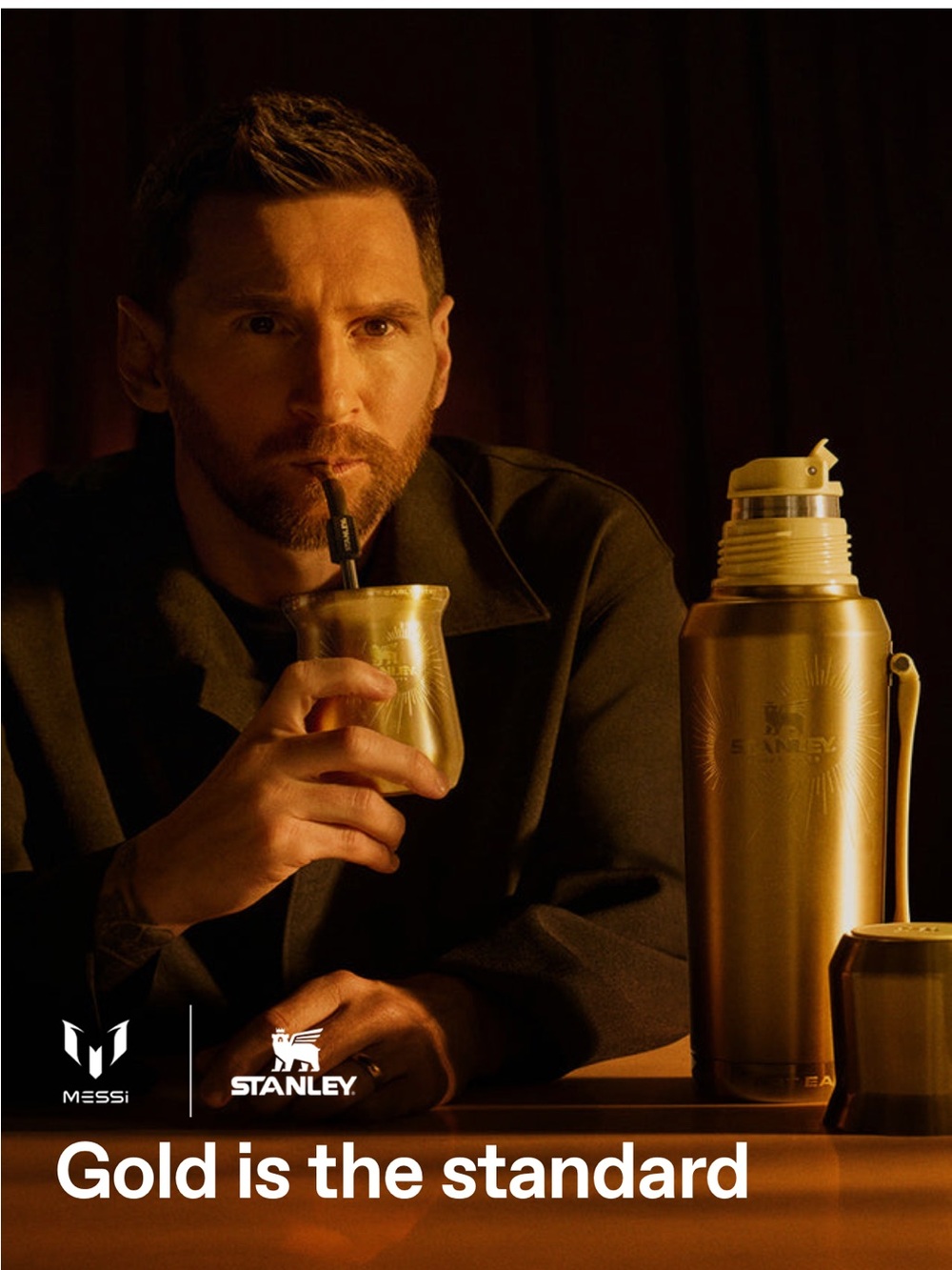 🏆MESSI LEGACY Stanley Gold Insulated Bottle and Matching Mate  Cup SET